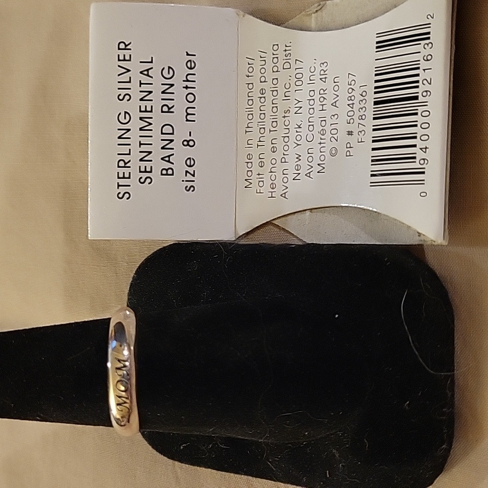 Sterling silver mom ring